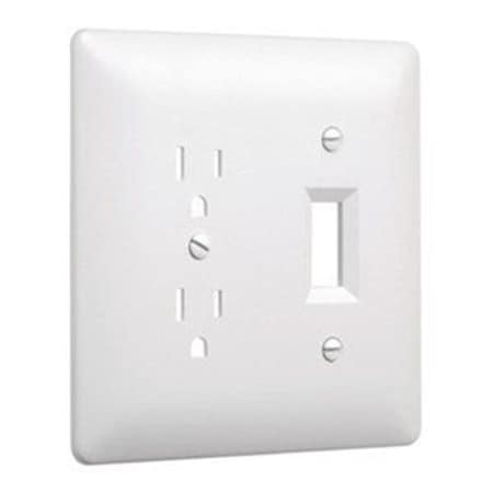 Boombox 2 Gang Toggle Wall Plate, White, 5PK BO2067764