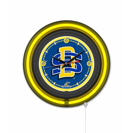Holland Bar Stool South Dakota State University 15 Double Neon Wall Clock Clk15BK