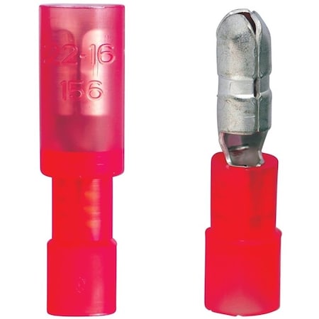 Gardner Bender Bullet Splice Connector, 600 V, 22 to 18 AWG Wire, 532 in Stud, Red 20-161P