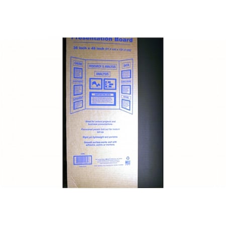 Bazic Products Bazic    36" X 48" Black Tri-Fold Corrugated Presentation Board, 24PK BA36239