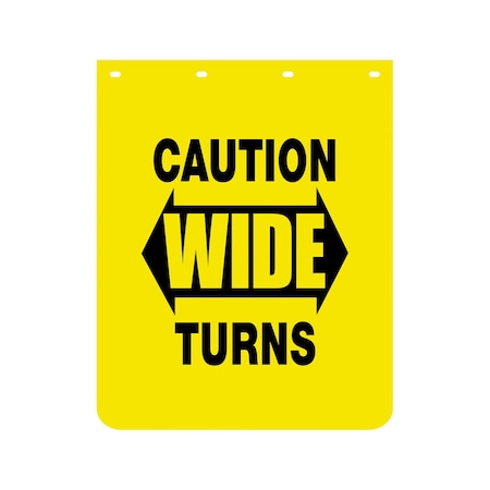 Buyers Products Mudflaps, 30 in X 24 in, Polymer, Yellow, 1 PR B2430YCPKGD