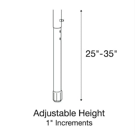 Correll Diamond 34 in W, 30 in L, 25 in to 35 in H, Particleboard, Gray Granite AD3034TF-DIA-15-13-38