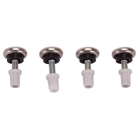 Prosource Furniture Glide, Plastic/Steel, Silver, Nickel Plated, 7/8 x 7/8 x 1-7/16 in Dimensions FE-S504-PS