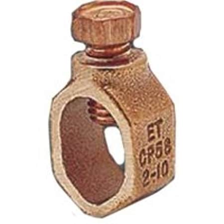 Erico nVent  Ground Clamp, Clamping Range 12 to 58 in, 10 to 2 AWG Wire, Silicone Bronze CP58