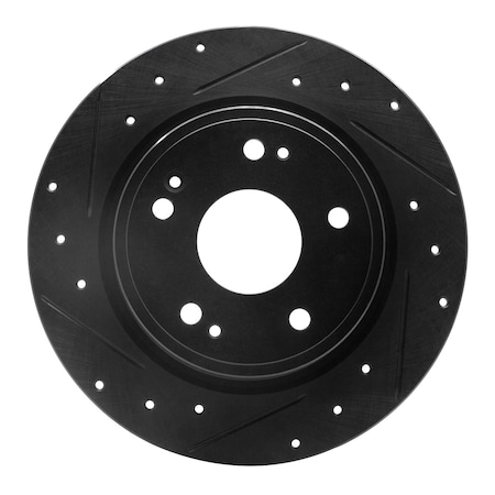 Dynamic Friction Co DFC Brake Rotor - Drilled and Slotted - Black 633-59071L