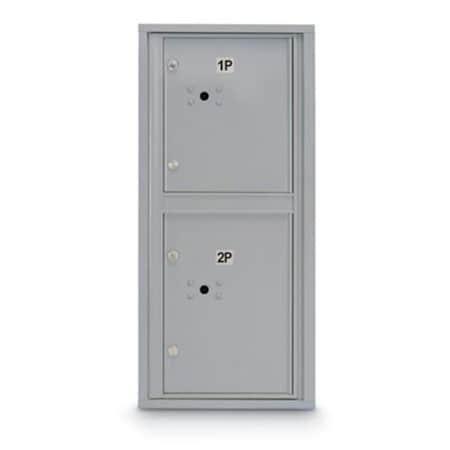 Postal Products Unlimited Standard 4C Mailbox with 2 Parcel Lockers - Silver, 58 N1029444SLVR