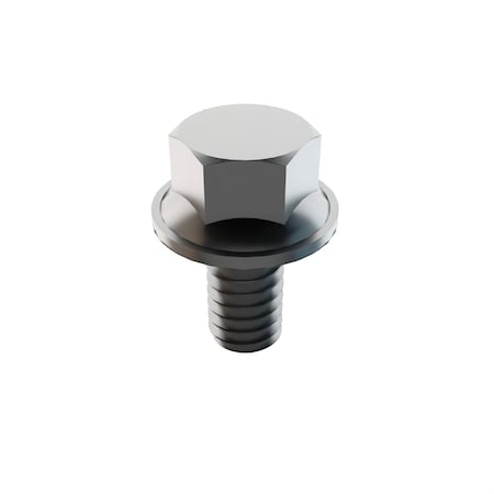Zoro Select Not Graded, 1/4"-20 Standard Flange Bolt, Plain Stainless Steel, 1/2 in L, 10 PK 31-SFH-25C-50
