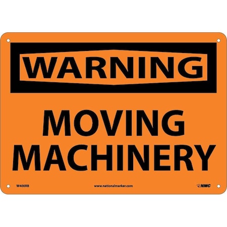 Nmc Warning Moving Machinery Sign W400RB