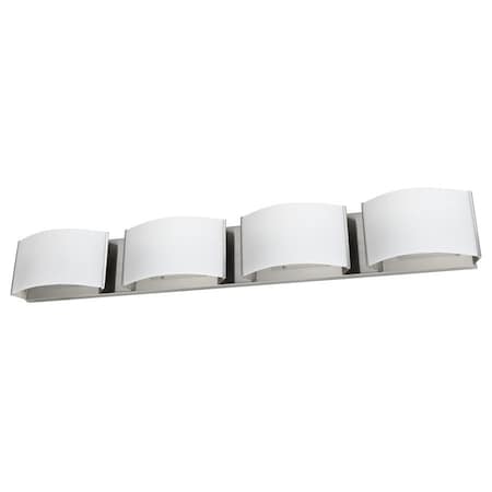 Sunlite LED 40W 4-Light 2600 Lumens CCT 30K-50K Dimmable 90 CRI Brushed Nickel Vanity Light Fixture 82114-SU