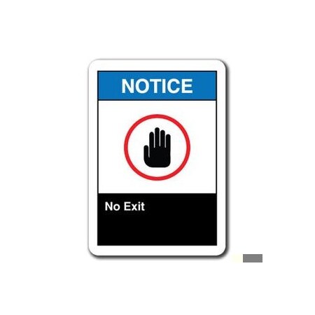 Signmission 10 in Height, Plastic, 10" x 7", ANSI-710NS No Exit ANSI-710NS No Exit