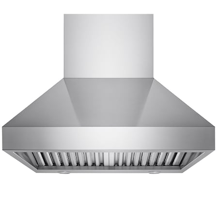 Victory 42-Inch 1200 CFM Wall Mount Range Hood in Stainless Steel, Baffle Filters, Dimmable LED Lights Twister-MAX-42