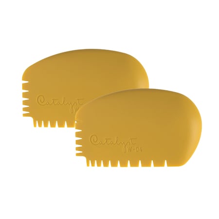 Princeton Catalyst Tool Wedge, Silicone, Mixed Media, Yellow, Size 4, 2PK PW04