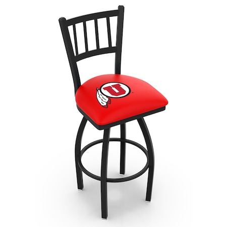 Holland Bar Stool Co 36" Blk Wrinkle Utah Swivel Bar Stool, Jailhouse Back L01836UtahUn