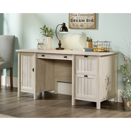 Sauder Computer Desk, 30 in H, 59.055 in W X Chalked Chestnut 421934