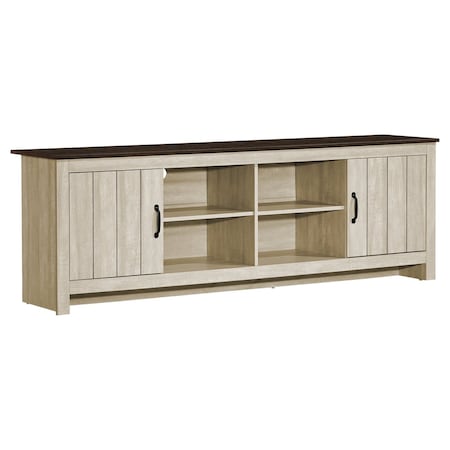 Monarch Specialties Tv Stand, 72 Inch, Media Center, Storage Cabinet, Living Room, Beige Laminate, Brown Oak Laminate I 2507