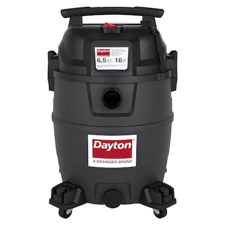 Dayton Wet/Dry Vac, 16 gal, 6 1/2 hp 807HR8