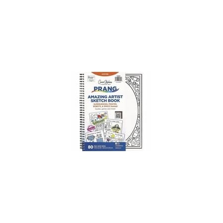 Pacon Amazing Artist Sketch Book, 80 Pages, Black, White Cover, Perforated, Acid-free P4820