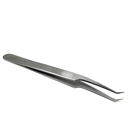 A2Z Scilab Tweezers, Angled Fine Point Tips 4.75 Inch Lab Forceps, Stainless Steel A2Z-ZR-JF-8A