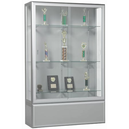 Aarco Waterfall Style Display Case 76H''x48W''x20D'' WFDC7648S