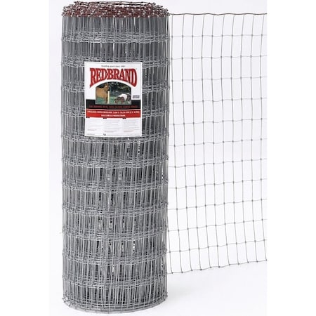 Red Brand Square Deal Tradition Horse Fence, 200 ft L, 48 in H, Non-Climb Mesh, 2 x 4 in Mesh, 12.5 ga Gauge 70312