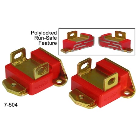 Prothane GM Motor Mounts - Type A Short - Red 7-504