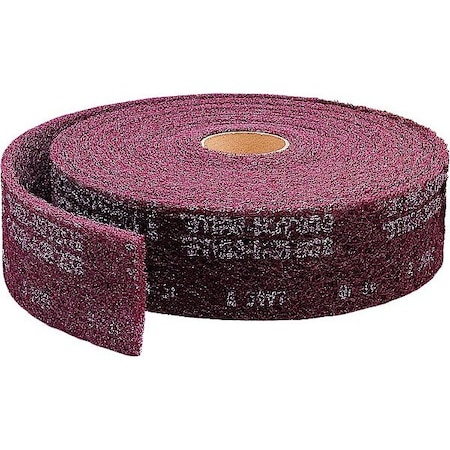 Scotch-Brite Abrasive Roll, 3" W x 30 ft. L, Maroon, PK4 7000121073