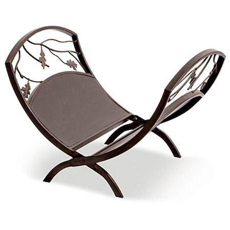 Dare2Decor 15915 Natural Brown Oak Leaf Fireplace Log Bin DA2670659