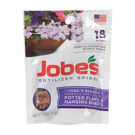Jobes Potted Plants & Hanging Baskets 8-9-12 Plant Fertilizer 18PK 06105