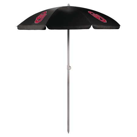 Picnic Time Family Of Brands NCAA Oklahoma Sooners Outdoor Canopy Sunshade Beach Umbrella 5.5' - Small Patio Umbrella 822-00-179-454-0