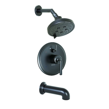 Speakman Duo Diverter Trim & Shower & Tub Combination, Less Valve, Matte Black, 1.75 GPM SLV-4430-MB-E175