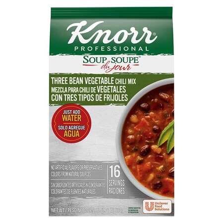 Knorr Professional Soup Du Jour Three Bean Vegetable Chili, 28.2 Ounce 69793740