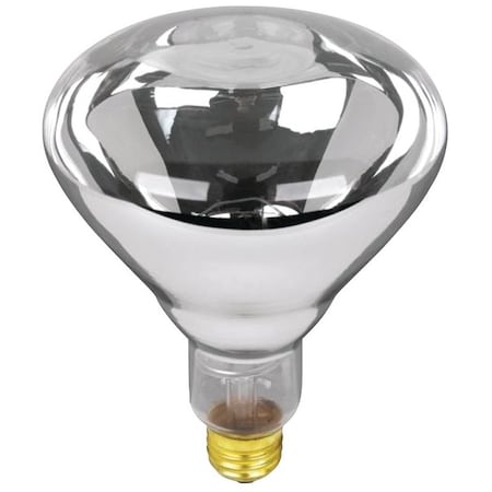 Feit Electric Incandescent Lamp, 125 W, BR40 Lamp, Medium E26 Lamp Base, 2700 K Color Temp, Clear Lamp 125R40/1