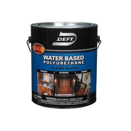 Deft/Ppg Architectural Fin Waterborne Wood Finish Gloss Clear Water-Based 1 gal Clear DFT257/01