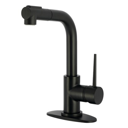 Kingston Brass Single-Handle Pull-Out Bar Faucet, Matte Black LS2410NYL