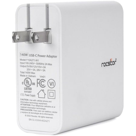 Rocstor 140W USB-C POWER ADAPTER AC CHARGER Y10A271-W1