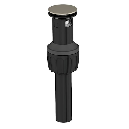 Boston Harbor Drain Push Pop-Up with Overflow, Push Pop-Up, Plastic, Brushed Nickel, Brushed Nickel TOBI22090017NP