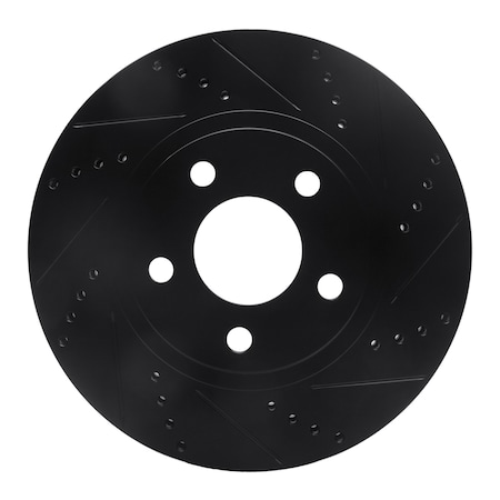 Dynamic Friction Co DFC Brake Rotor - Drilled and Slotted - Black 633-45008R