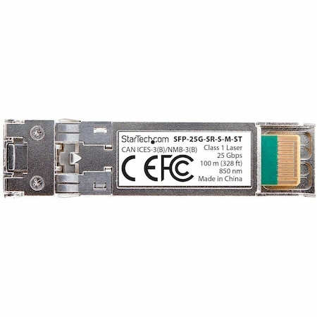 Startech.Com MSA-COMPLIANT SFP-25G-SR-S SFP28 MODULE, 25GBPS MULTIMODE FIBER MMF, 100M 328FT, LC SFP-25G-SR-S-M-ST