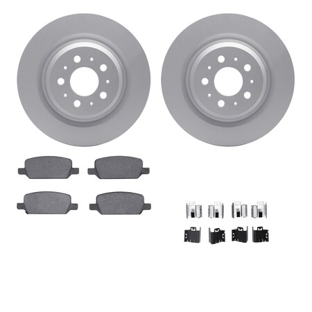 Dynamic Friction Co DFC Geospec Rotors with 5000 Advanced Brake Pads includes Hardware 4512-26000