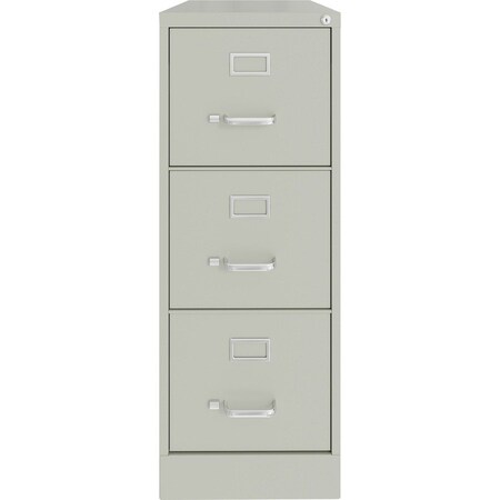 Lorell Fortress Series 3-Drawer Vertical File Cabinet, 15" x 22" x 40.2", Gray LLR42298