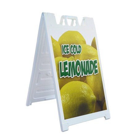 Signmission Lemonade1, A-Frame & 2 Decals Installed, Heavy-Duty Plastic Frame SBHD-D-2436-Lemonade1