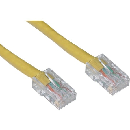 Cable Wholesale Cat6 Yellow Copper Ethernet Patch Cable, Bootless, POE Compliant, 2 foot 10X8-18102