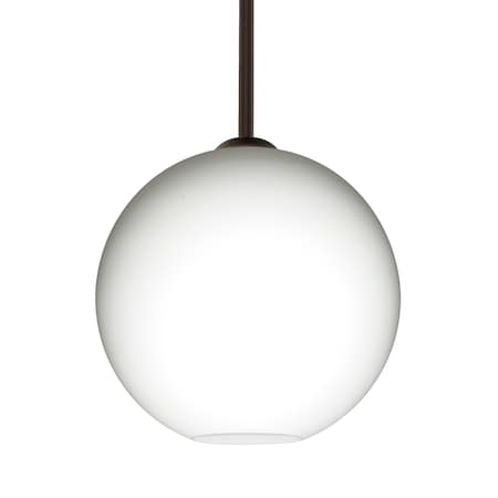 Besa Lighting Coco 8 Pendant, Opal Matte, Bronze Finish, 1x60W Incandescent 1TT-COCO807-BR