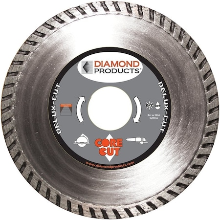 Diamond Products Circular Blade, 10 in Dia, 1 in Arbor, Diamond Cutting Edge 21204