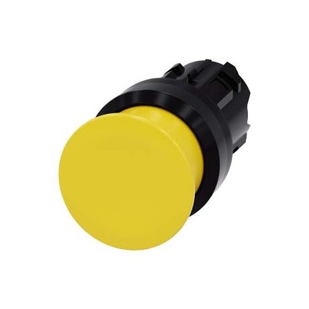 Siemens Mushroom pushbutton, 22 mm, round, plastic, yellow, 30 mm 3SU1000-1AD30-0AA0-ZY19