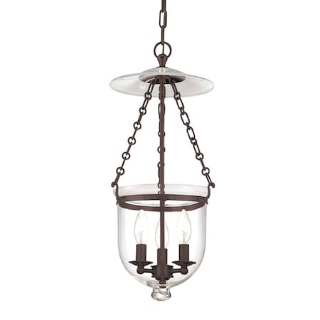 Hudson Valley Lighting Hampton 3 Light Pendant 10.25 In. Old Bronze/clear 252-OB-C1