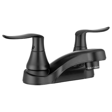 Dura Faucet Used For Lavatory Single Piece 4 Deck Mount Matte Black DF-PL700LH-MB