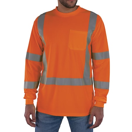 Ergodyne M Orange Class 3 Essential Hi-Vis Long Sleeve Shirt 8368
