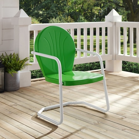 Crosley Griffith Outdoor Chair, Retro Metal Patio Chairs for Dining, Porch, Deck, Balcony CO1001A-GR