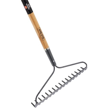 Do It Best 16.25'' Steel Bow Garden Rake with Wood Handle, 16-Tine YN-RO12-16-2L